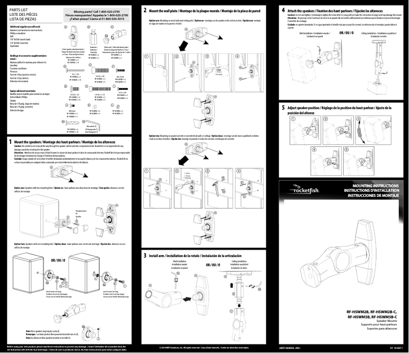 Page n°1 - Manuel utilisateur Rocketfish RF-HSWM2