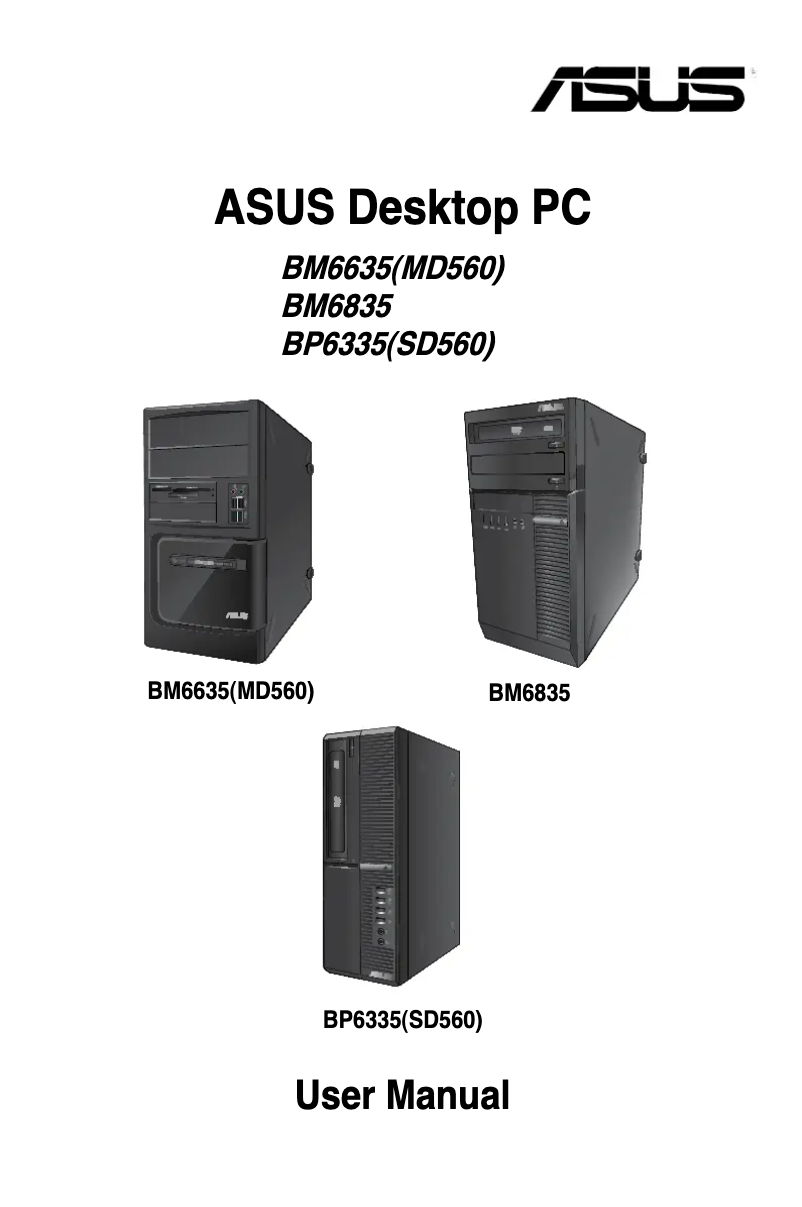 Page n°1 - Manuel utilisateur Asus BM6835
