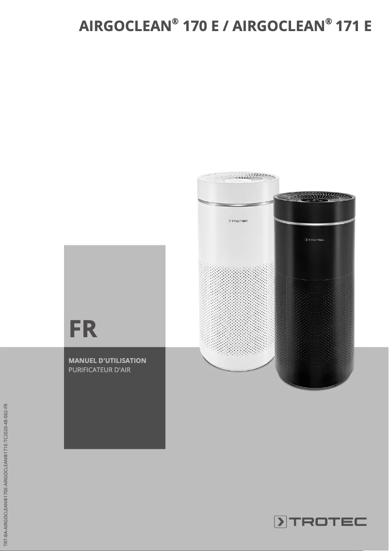 Image de la première page du manuel de l'appareil AirgoClean 170 E