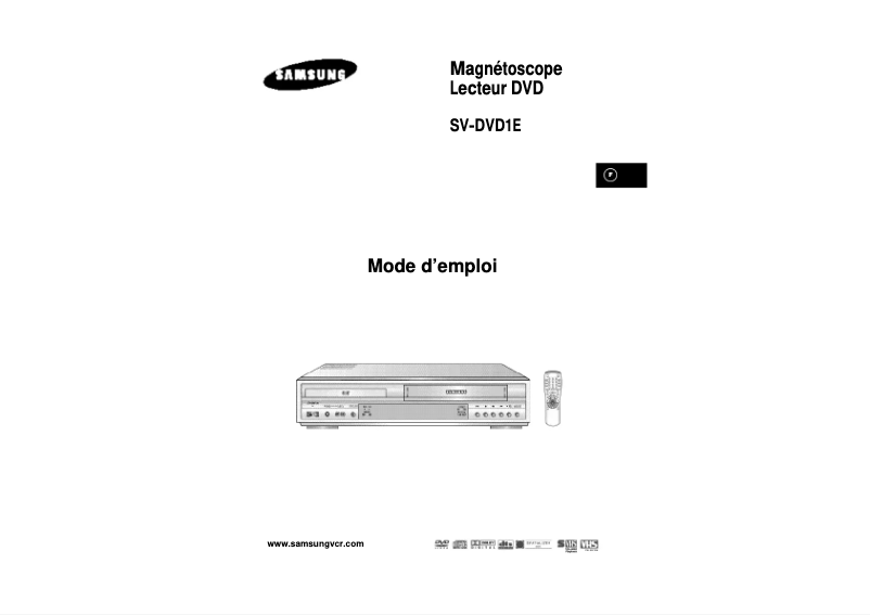 Page n°1 - Manuel utilisateur Samsung SV-DVD1E
