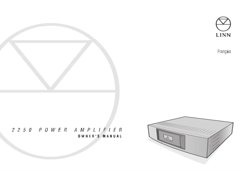 Page n°1 - Manuel utilisateur Linn AV 2250