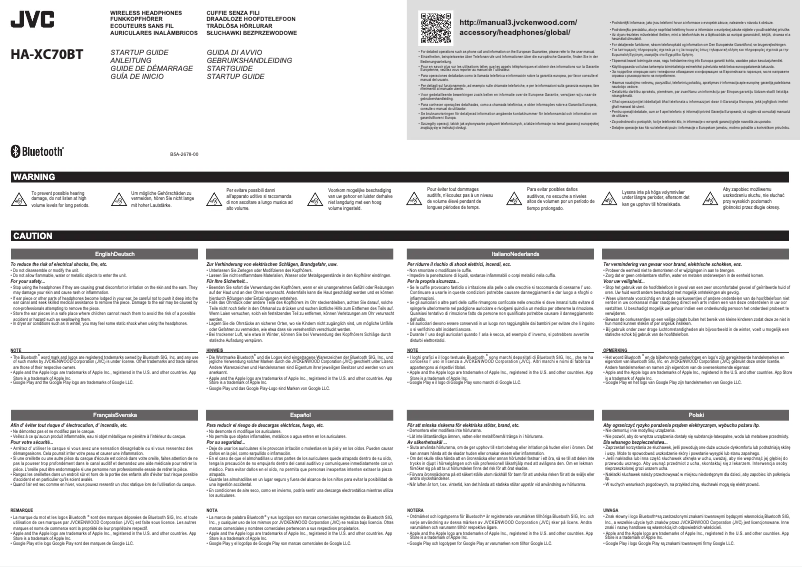 Page n°1 - Manuel utilisateur JVC HA-XC70BT