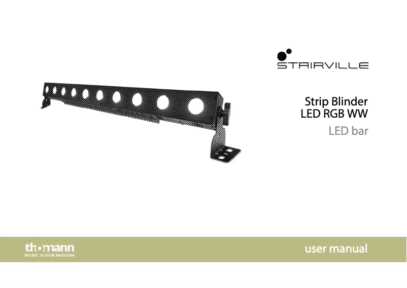 Page 1 of the manual User Manual Stairville Strip Blinder LED RGB WW
