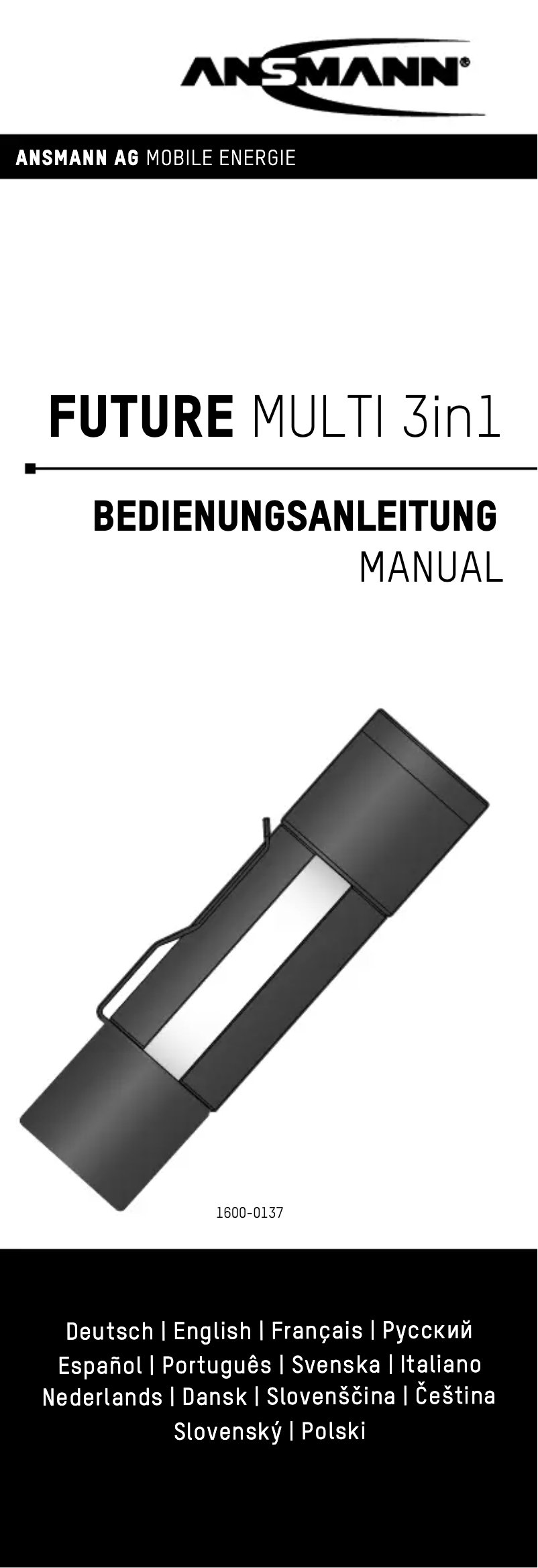 Page 1 de la notice Manuel utilisateur Ansmann Future Multi 3in1