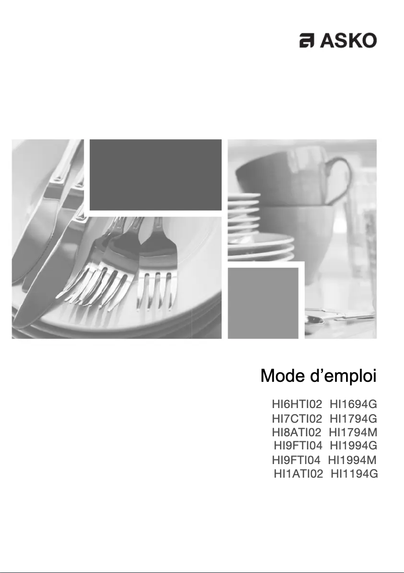 Page n°1 - Manuel utilisateur Asko HI 1794 M