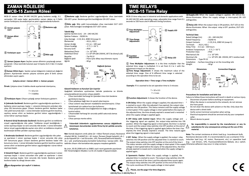 Página 1 del manual Guía de inicio rápido ENTES MCB-15