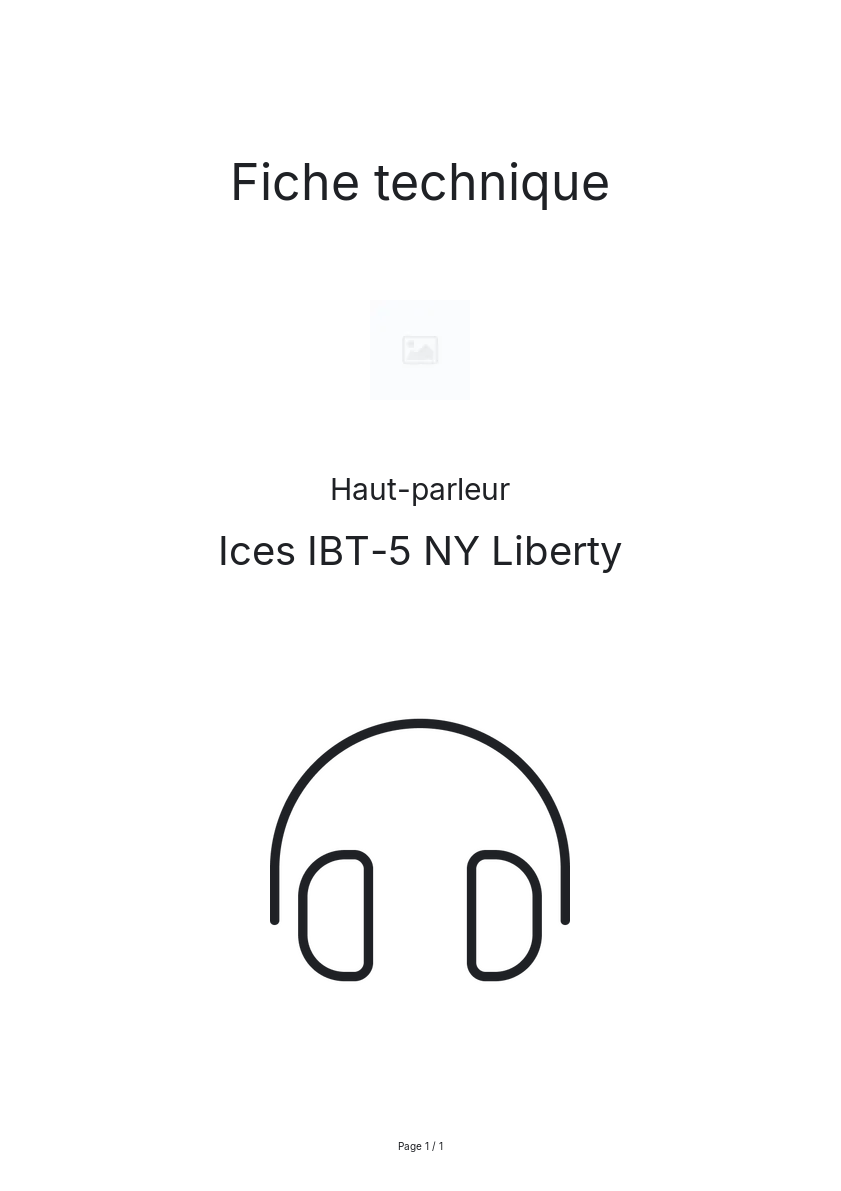 Image de la première page du manuel de l'appareil IBT-5 NY Liberty