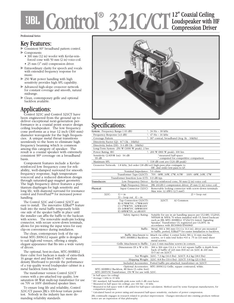 Image de la première page du manuel de l'appareil Control 321C