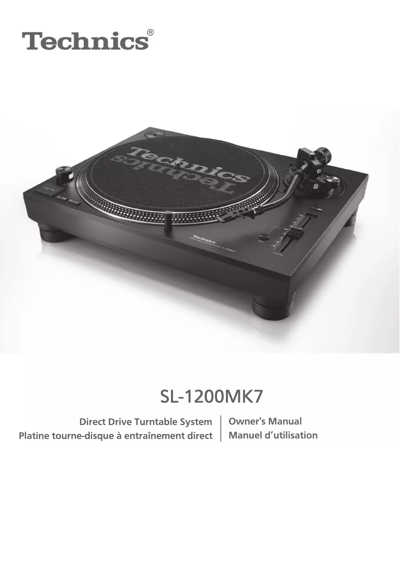 Image de la première page du manuel de l'appareil SL-1210MK7R