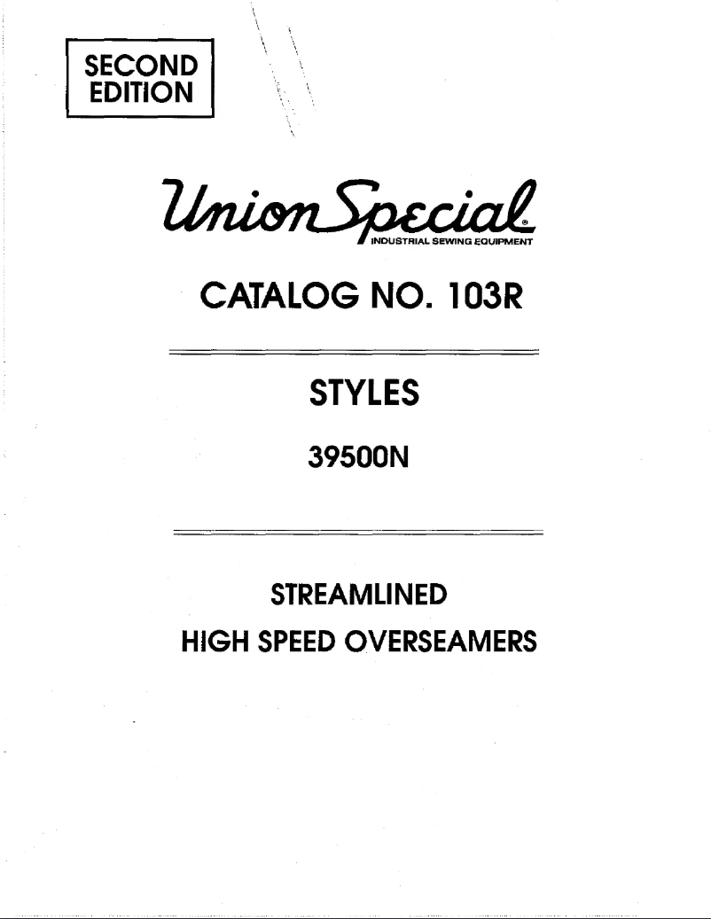 Page 1 de la notice Manuel utilisateur Union Special 39500N