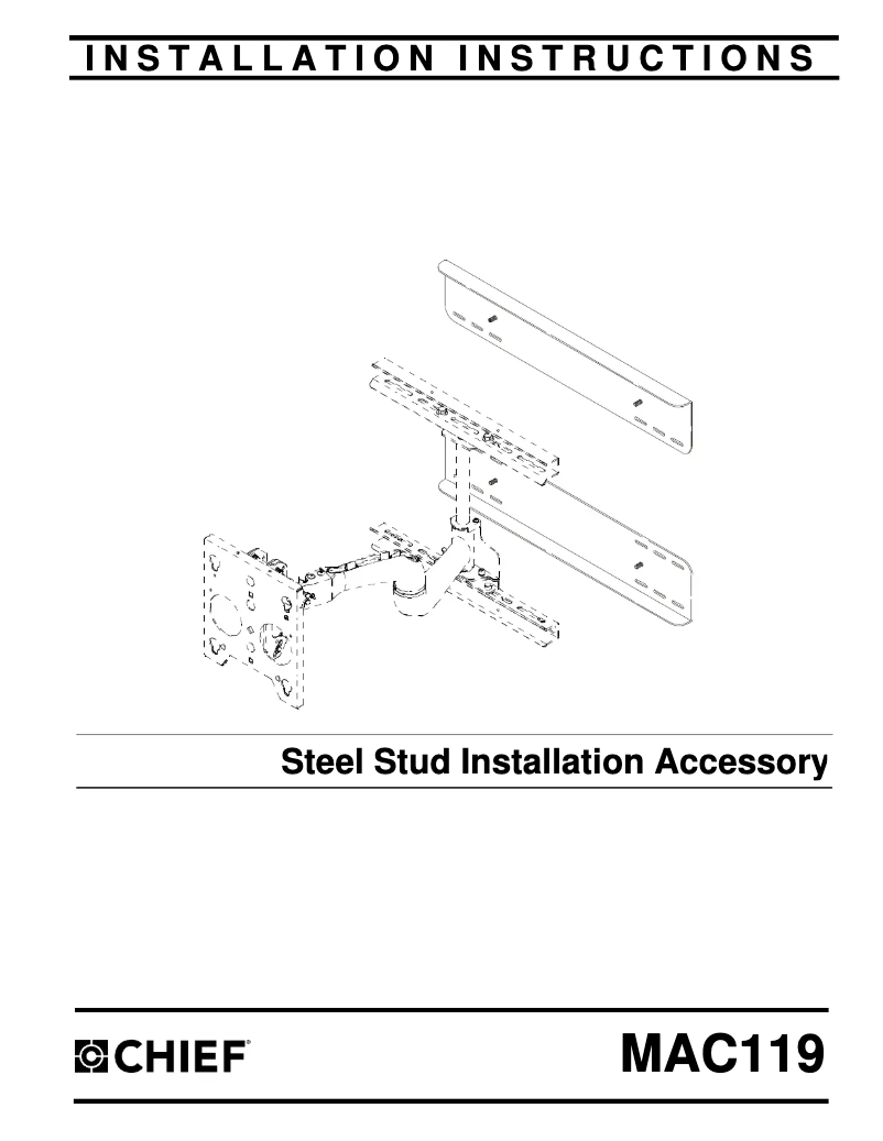 Page 1 de la notice Manuel utilisateur Chief MAC119S