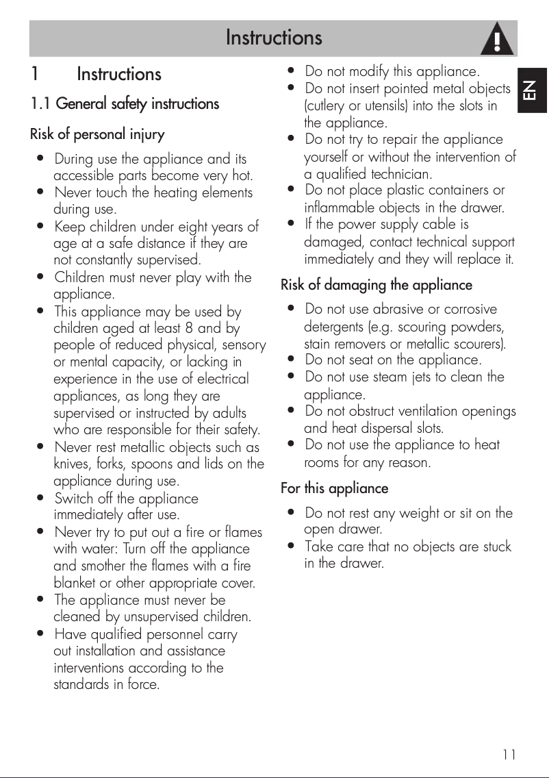 Page 1 de la notice Guide d'installation Smeg CP115S
