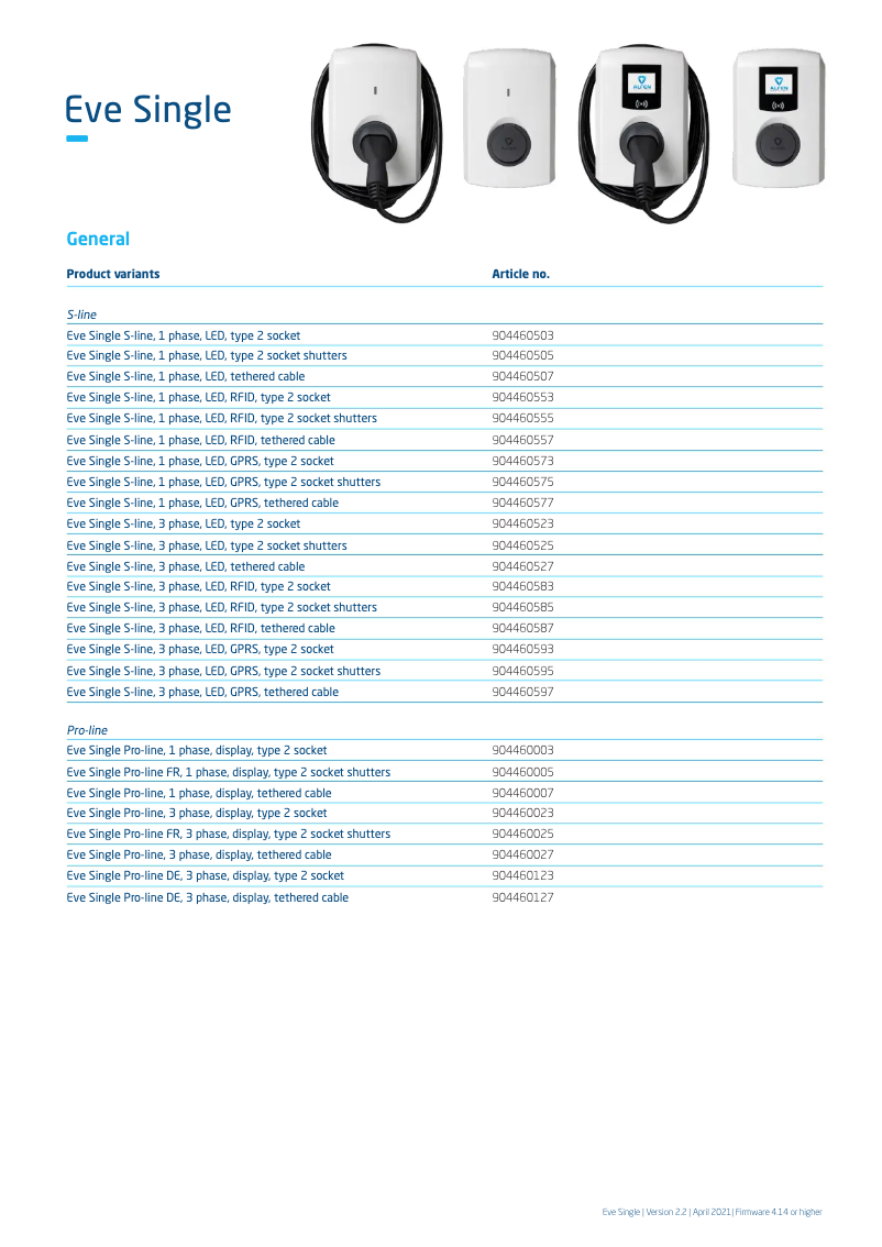 Image de la première page du manuel de l'appareil Eve Single