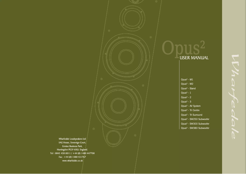 Image de la première page du manuel de l'appareil Opus2 2