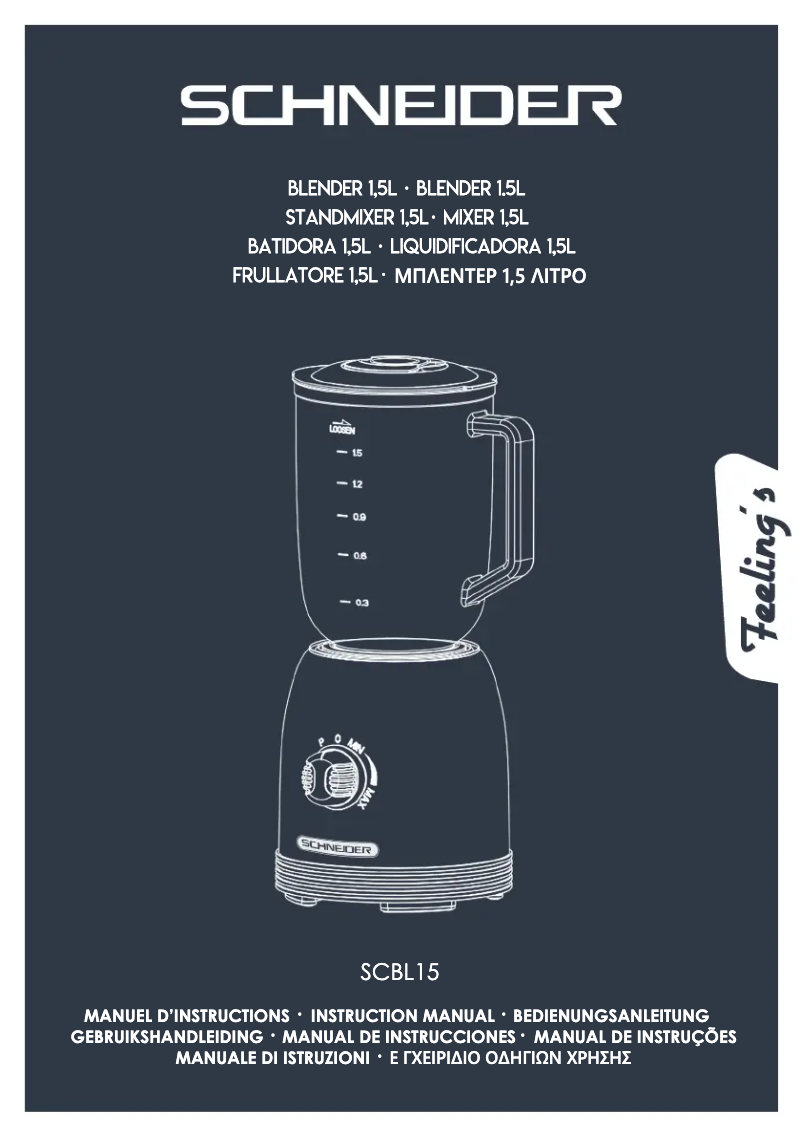 Imagen de la primera página del manual del dispositivo SCBL15BL