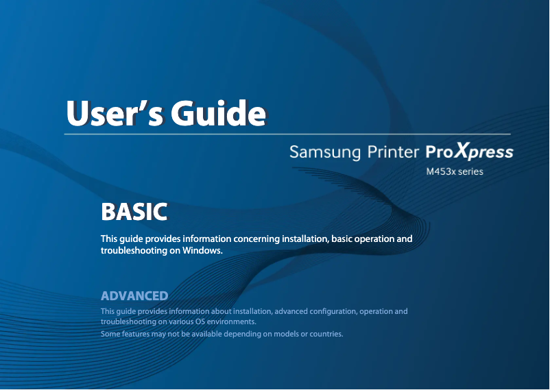 Page n°1 - Manuel utilisateur Samsung ProXpress SL-M4530NX
