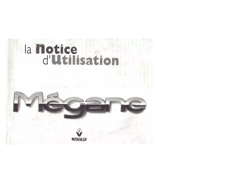 Page 1 de la notice Manuel utilisateur Renault Megane (1999)