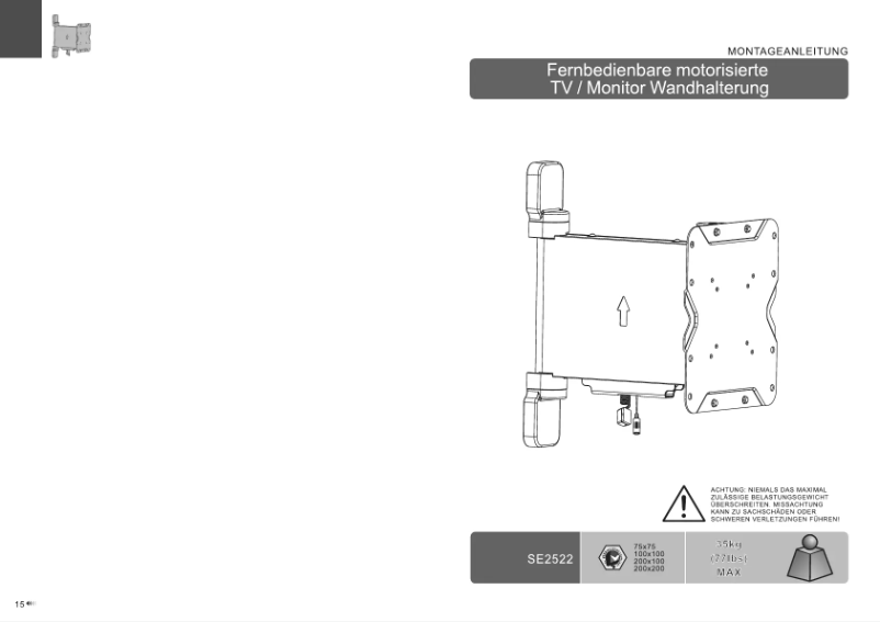 Image de la première page du manuel de l'appareil SE2522