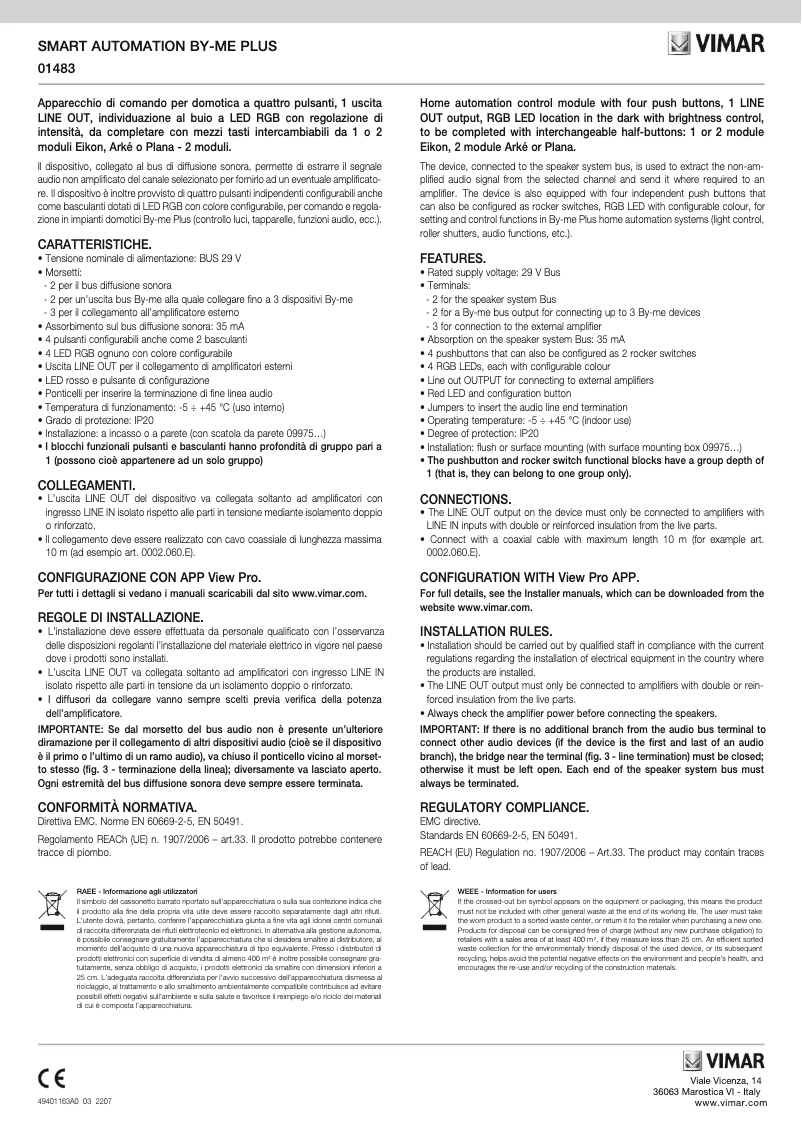 Imagen de la primera página del manual del dispositivo 01483