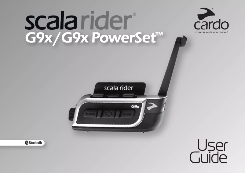 Page 1 de la notice Manuel utilisateur Cardo Scala Rider G9x Powerset