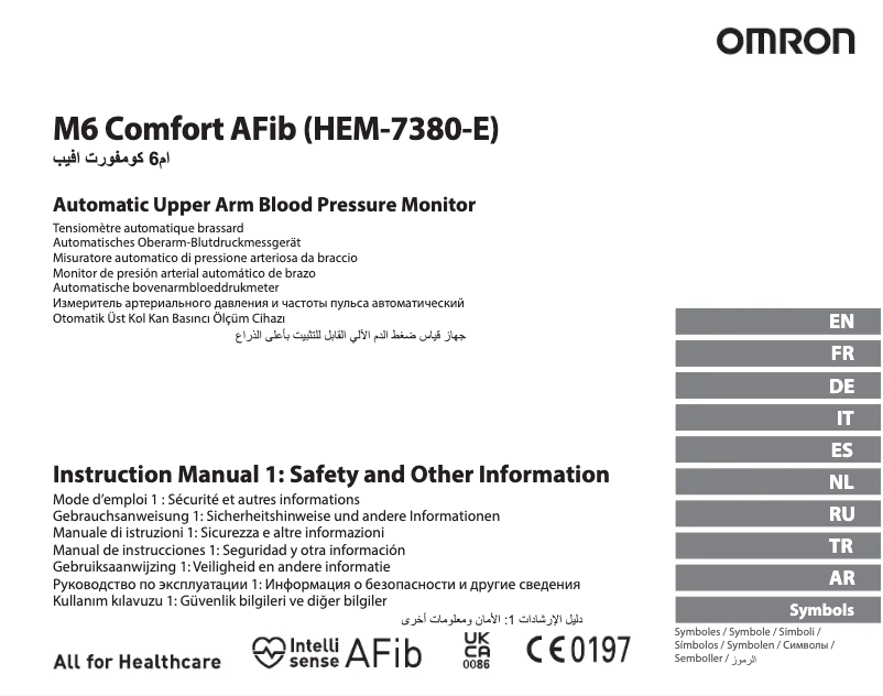 Página 1 del manual Manual de usuario Omron M6 Comfort AFib HEM-7380-E