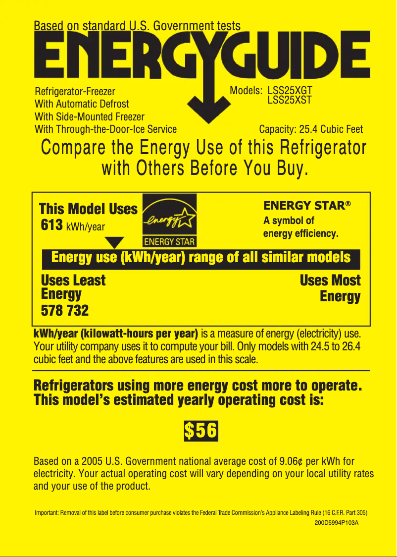 Image de la première page du manuel de l'appareil LSS25XSTSS