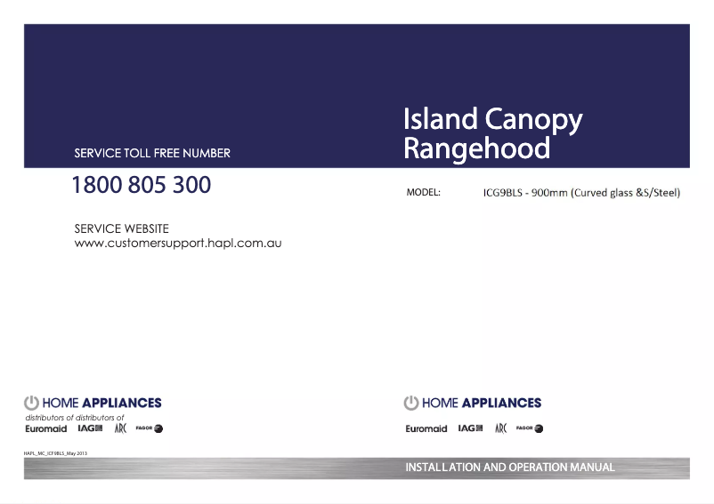 Page 1 de la notice Manuel utilisateur Euromaid ICG9BLS