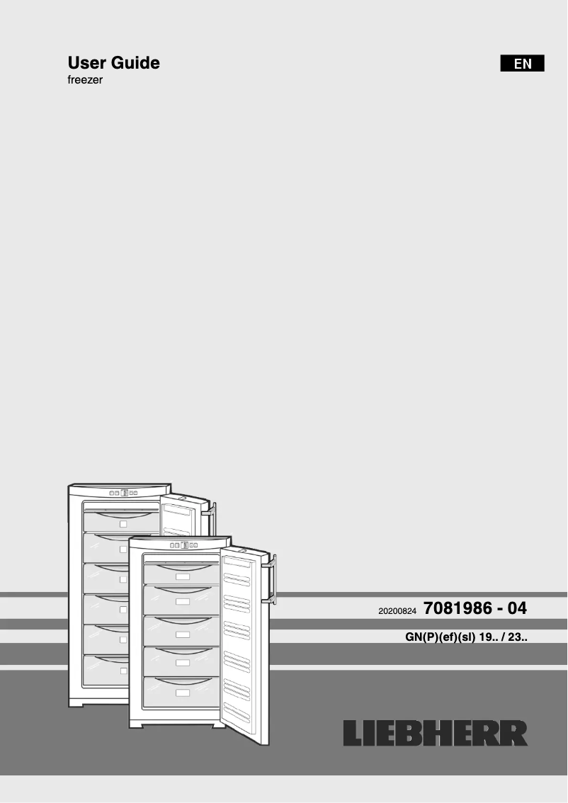 Page 1 de la notice Manuel utilisateur Liebherr GN 2323