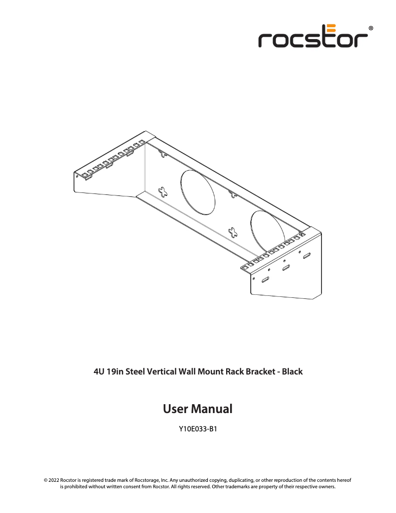 Page n°1 - Manuel utilisateur Rocstor Y10E033-B1