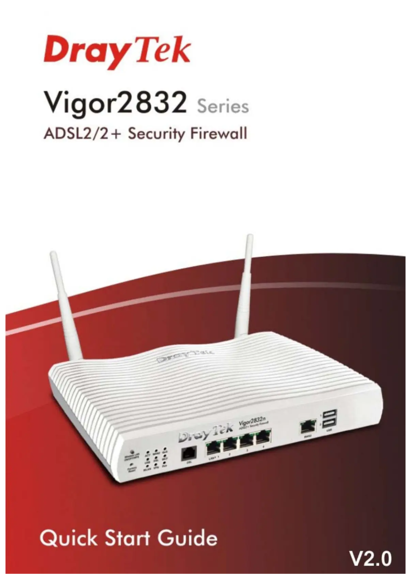 Página 1 del manual Guía de inicio rápido Draytek Vigor2832