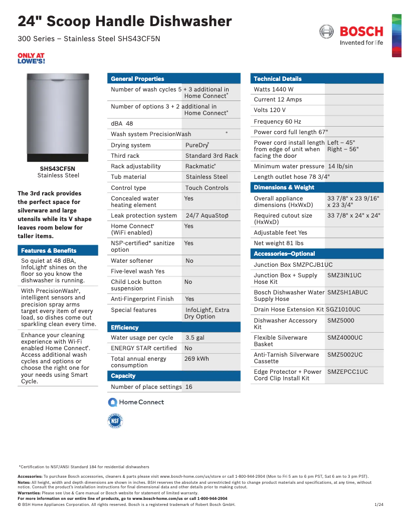 Image de la première page du manuel de l'appareil SHS43CF5N