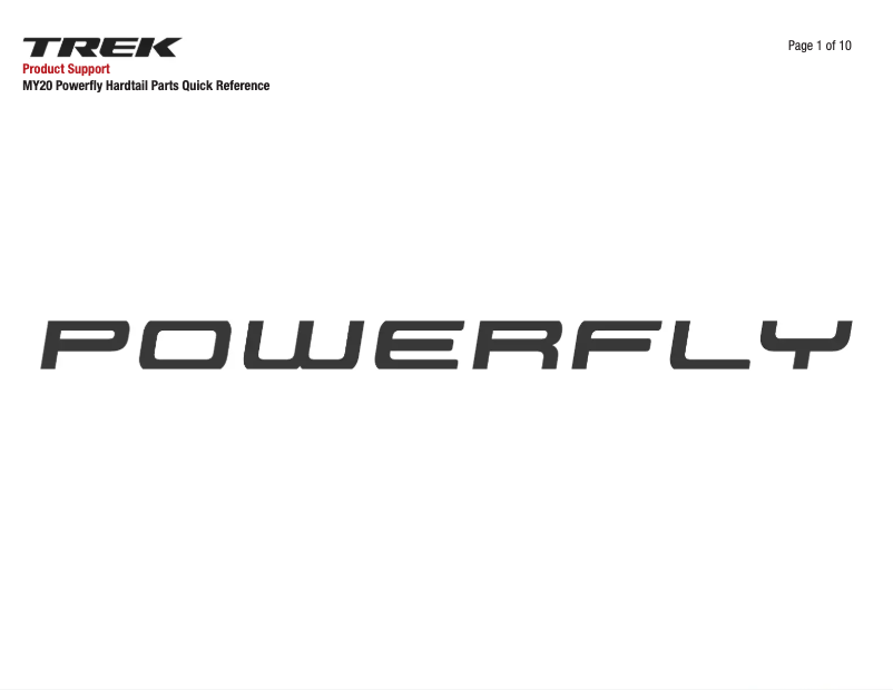 Page 1 de la notice Manuel utilisateur Trek Powerfly 7 Gen 3