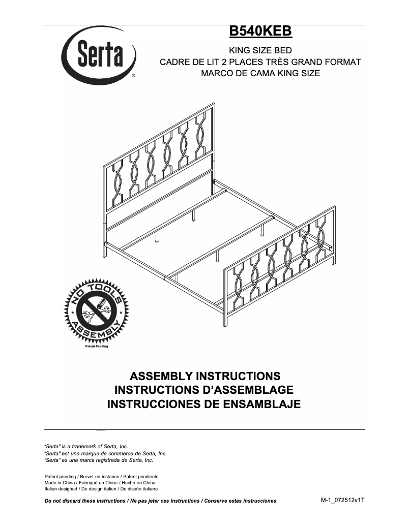 Page 1 de la notice Manuel utilisateur Bell'O B540