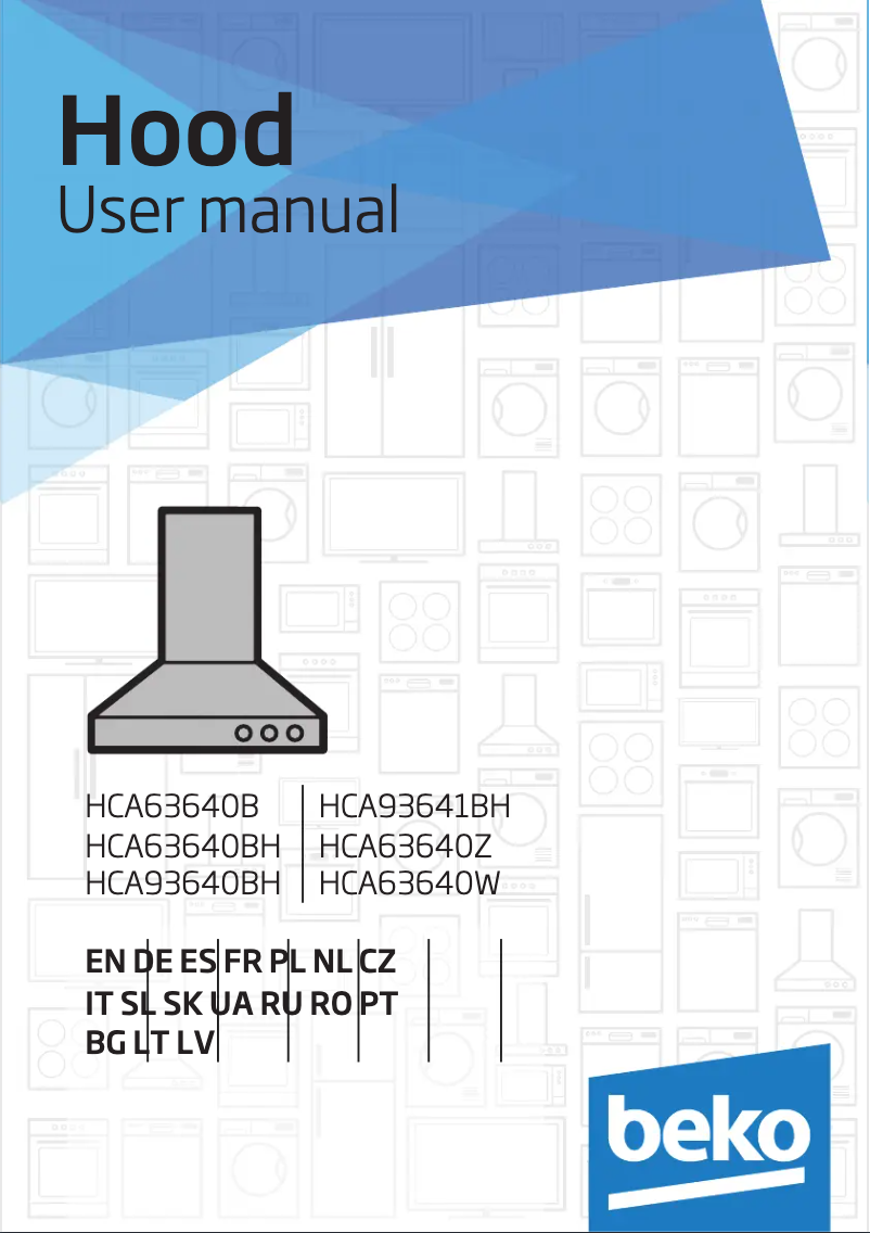 Page 1 of the manual User Manual Beko HCA93640BH