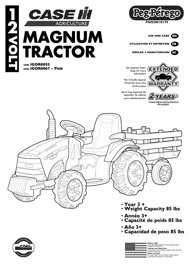 Page n°1 - Manuel utilisateur Peg Perego Case IH Magnum