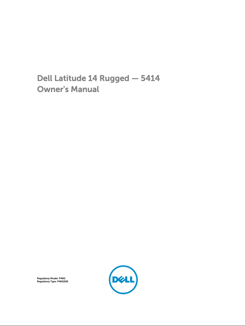 Page 1 de la notice Manuel utilisateur Dell Latitude 5414