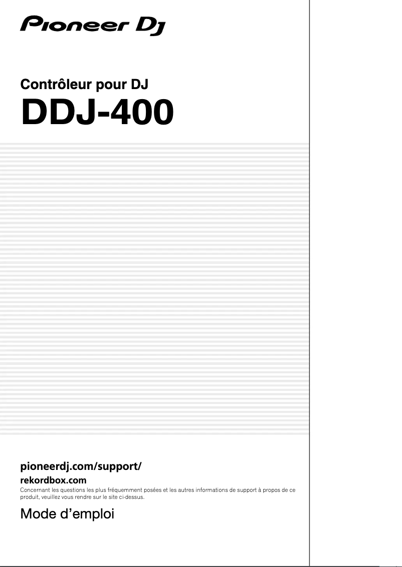 Imagen de la primera página del manual del dispositivo DDJ-400