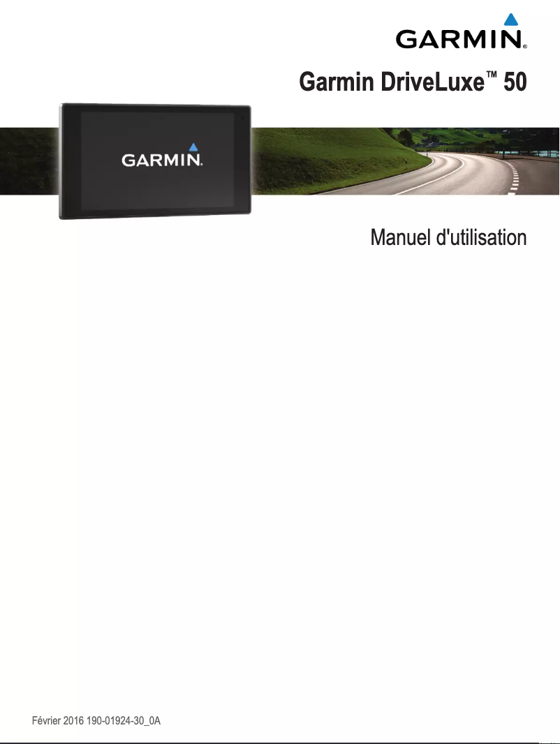 Page 1 de la notice Manuel utilisateur Garmin DriveLuxe 50