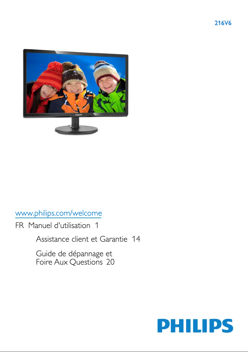 Page n°1 - Manuel utilisateur Philips V Line 216V6LSB2