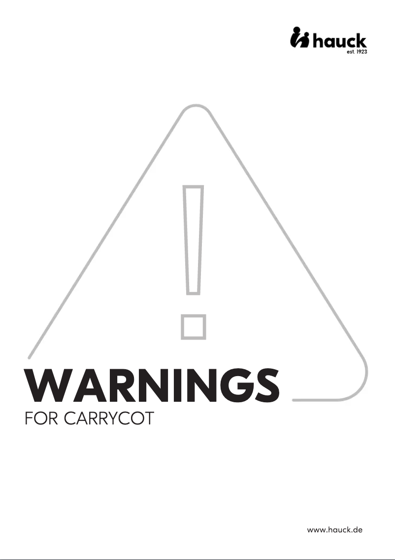 Page n°1 - Manuel utilisateur Hauck Carry N Play