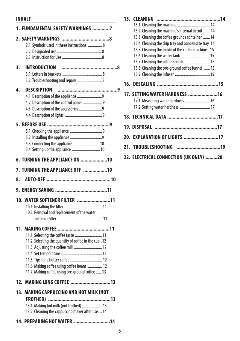Image de la première page du manuel de l'appareil Magnifica S ECAM 23.120.B