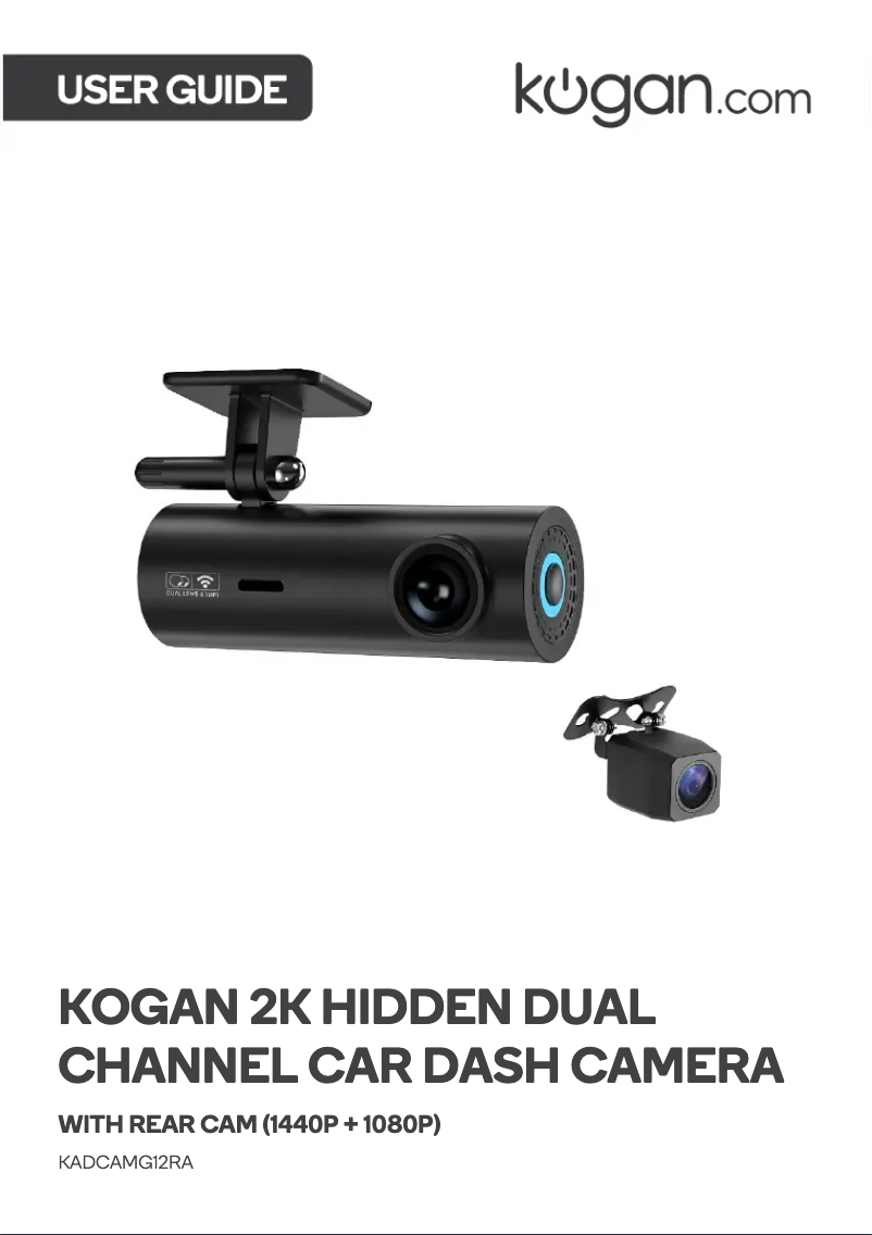 Page 1 de la notice Manuel utilisateur Kogan KADCAMG12RA