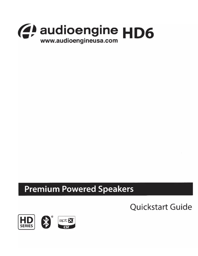 Page 1 de la notice Manuel utilisateur Audioengine HD6