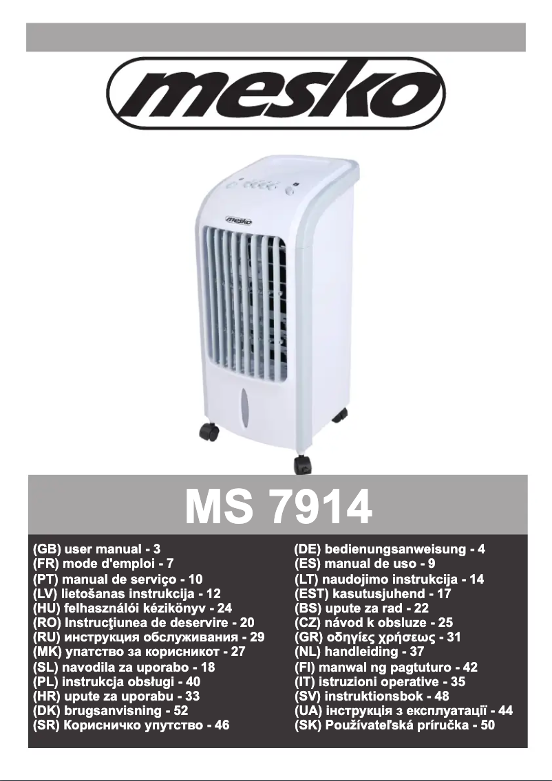 Page n°1 - Manuel utilisateur Mesko MS 7914