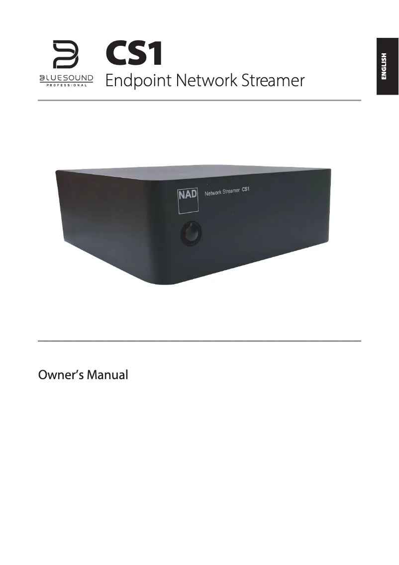 Image de la première page du manuel de l'appareil CS1