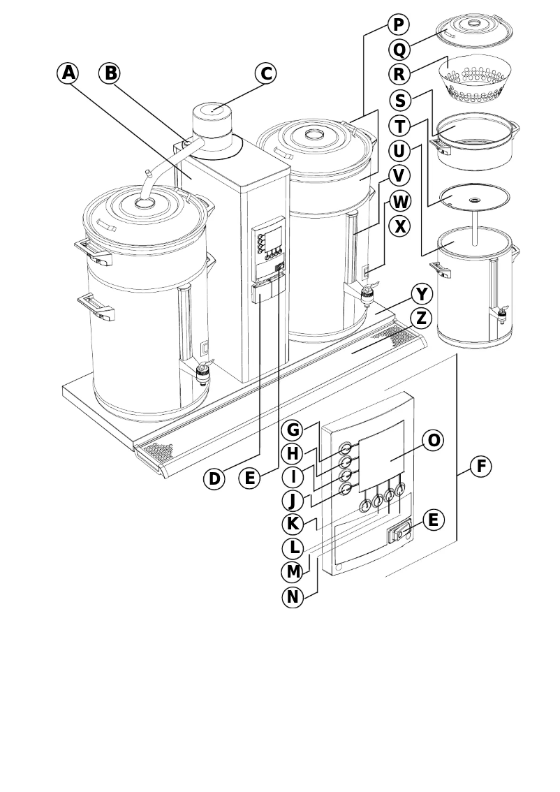 Page 1 de la notice Manuel utilisateur Bravilor Bonamat B40 W L/R