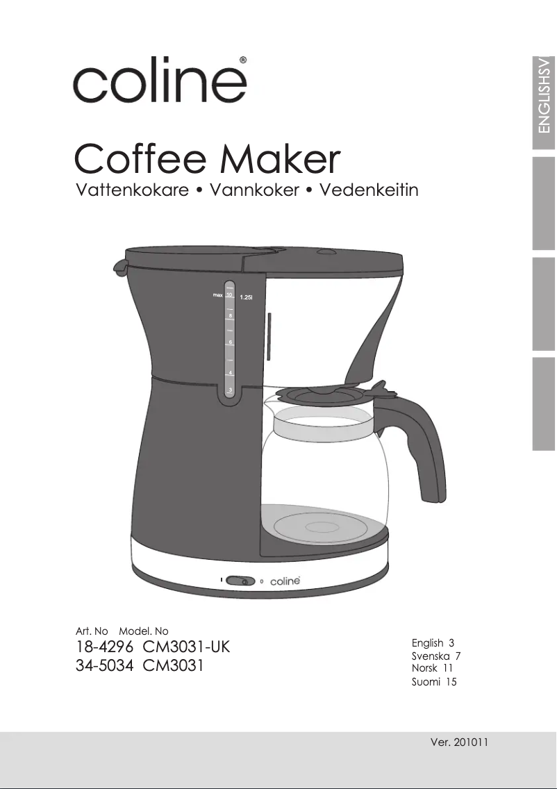 Image de la première page du manuel de l'appareil CM3031