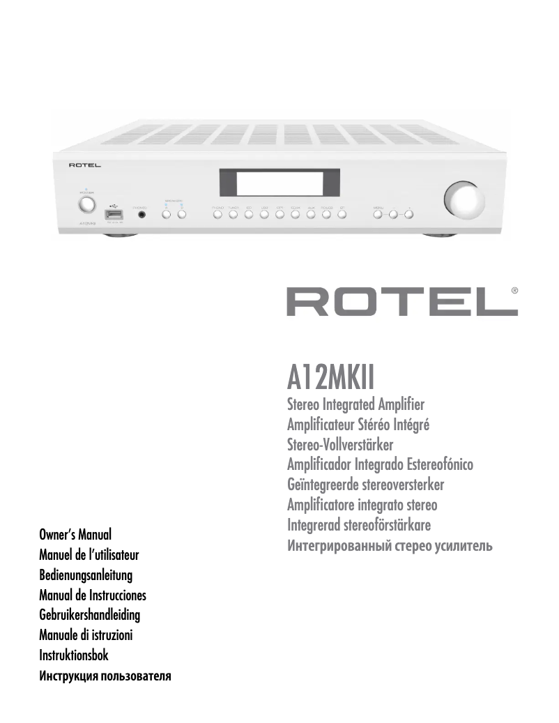 Image de la première page du manuel de l'appareil A12 MKII