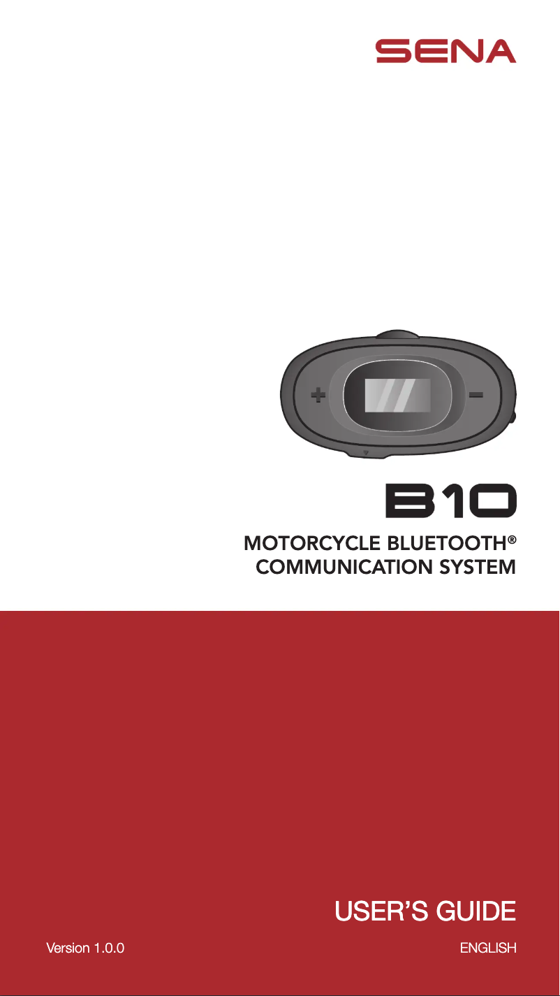 Page 1 of the manual User Manual Sena B10