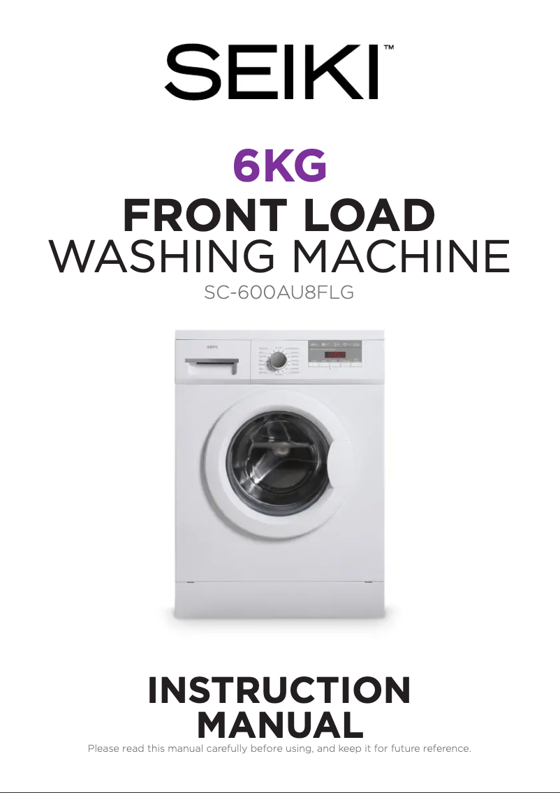 Page 1 de la notice Manuel utilisateur Seiki SC-600AU8FLG